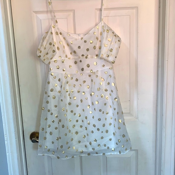 Gold Poke a dot dress - Picture 1 of 1